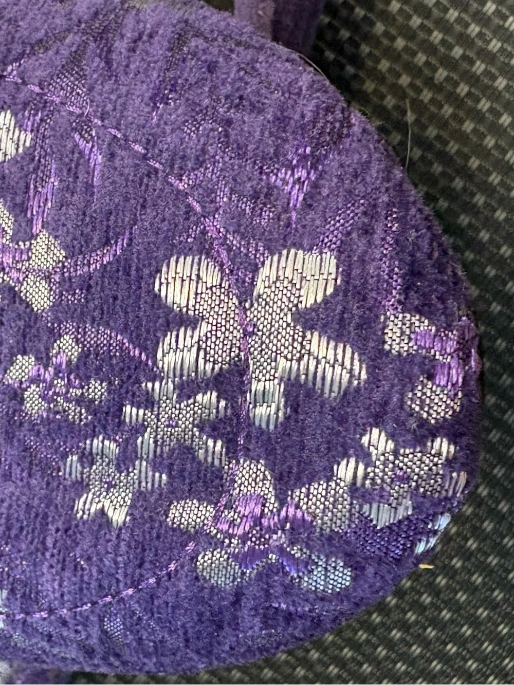 ARRAY Purple & Silver Floral Slip-On Women's Flats Size 12